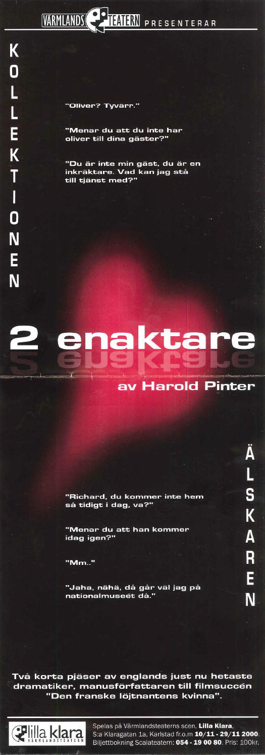 2xPinter: Älskaren