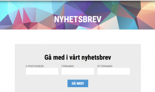 Gå med i vårt nyhetsbrev